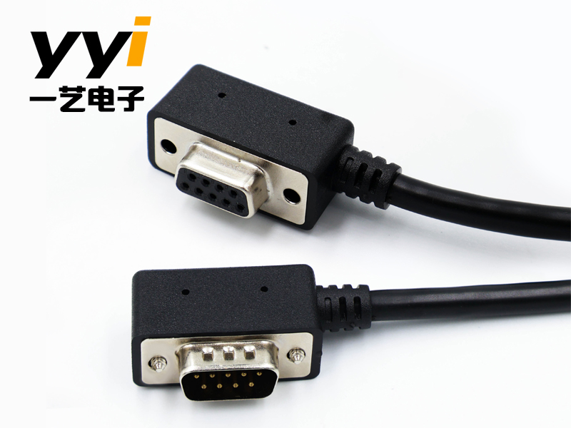 DB9彎頭純銅轉接線